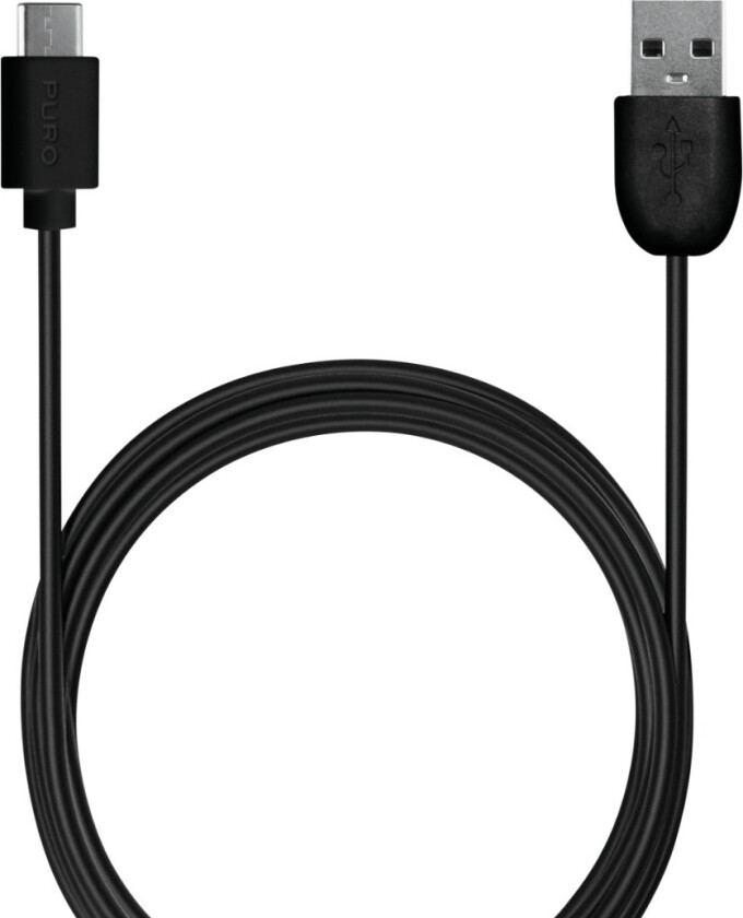 Bilde av Puro USB-A - USB-C cable, 1m, Black