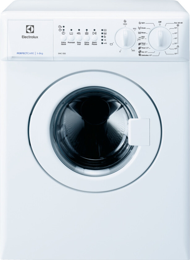 PerfectCare EWC1352 - Vaskemaskin - bredde: 49.5 cm - dybde: 54.5 cm - høyde: 66.8 cm - frontileggelse - 27 liter - 3 kg - 1300 rpm