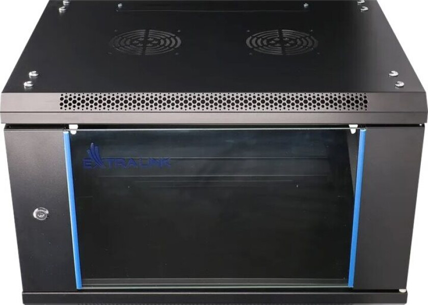 Extralink - Rack skap - 600x600 mm - veggmonterbar - svart - 6U - 19