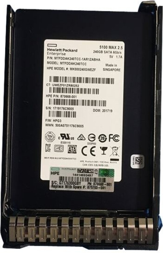 E Mixed Use - SSD - 240 GB - hot-swap - 2.5 SFF - SATA 6Gb/s - med E Smart Carrier