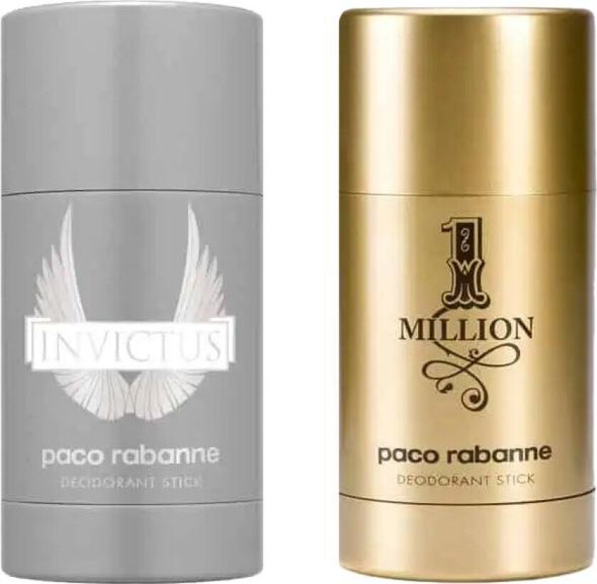 Bilde av 2-pack Paco Rabanne 1 Million + Invictus Deostick 75ml