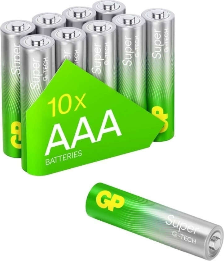 AAA-batteri Super Alkali-mangan 1.5 V 10 stk