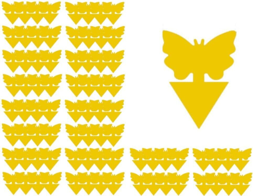 INF Klistrefelle for skadedyr på potteplanter 100-pak Gul