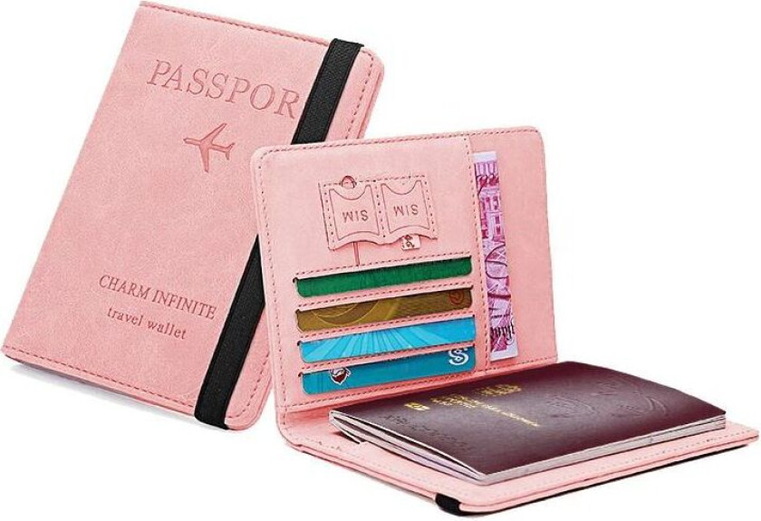 RFID-beskyttet reiselommebok-passholder