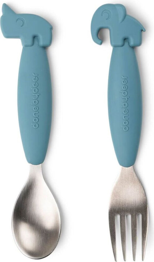 Bilde av Easy Grip Spoon and Fork Set Blue