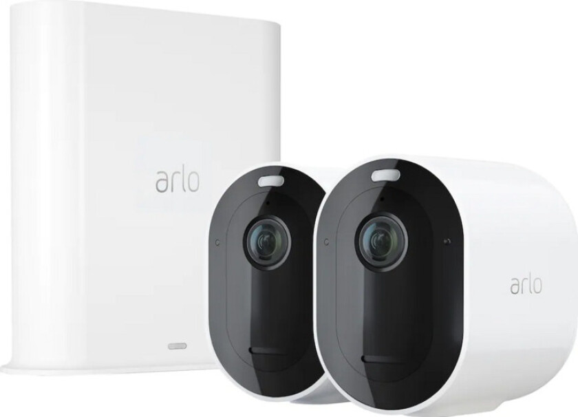 Pro 3 Wire-Free Security Camera System - Portinngang + kamera(er) - trådløs (802.11b, 802.11g, 802.11n) - 2 kamera(er) - hvit