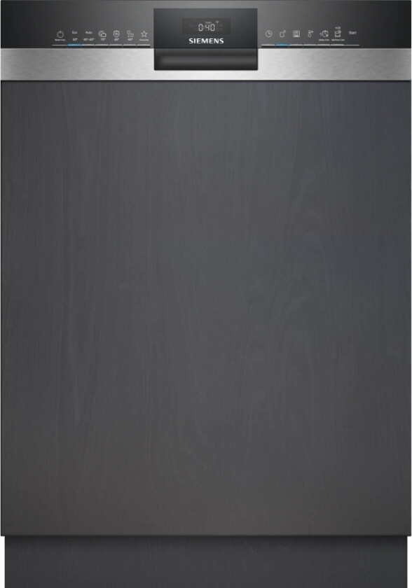 iQ300 SN53HS12TE, Halvveis innebygget, Full størrelse (60 cm), Sort, Rustfritt stål, Rustfritt stål, Knapper, 1,75 m