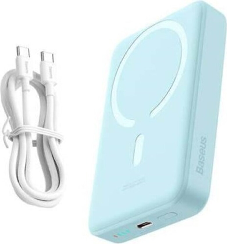 Power Bank mini 10000mAh 30W Blue Nødlader - Blue - 10000 mAh