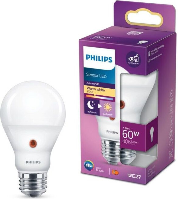 LED-lyspære led d2d 60w a60 e27 warm white frosted srt4 E27