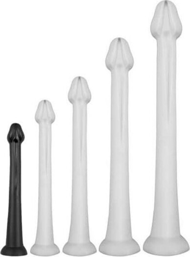 Darksil Whale Dildo Small Black 38 cm Ekstra lang analdildo