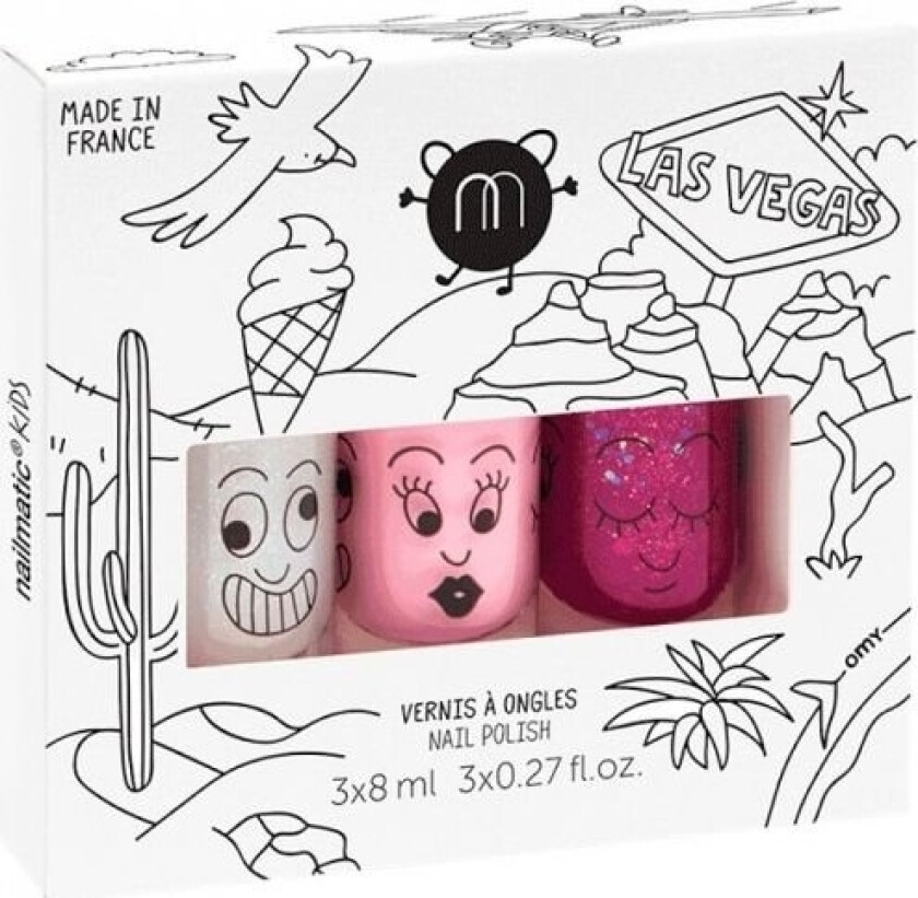 Nail Polish Water-based 3 Pack Las Vegas Super/Bella/Sheepy