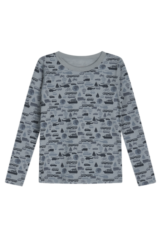 Ull/Bambusviscose Abba t skjorte Blue wind