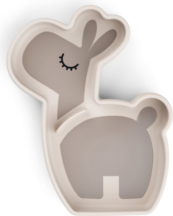 Silikone Stick&Stay Snacktallerken Lalee Sand