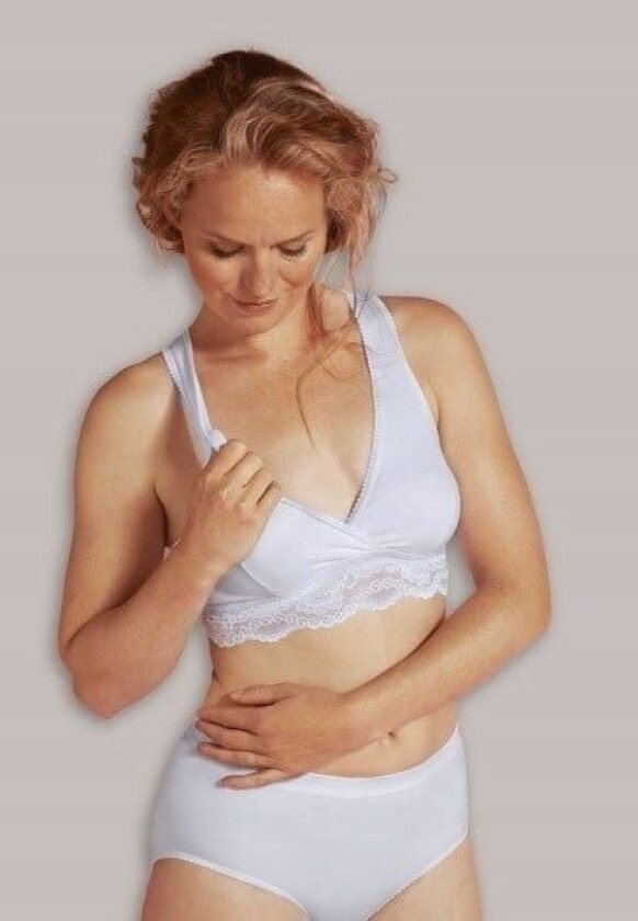 Crossover Sove- og Amme-BH Hvid str. Medium