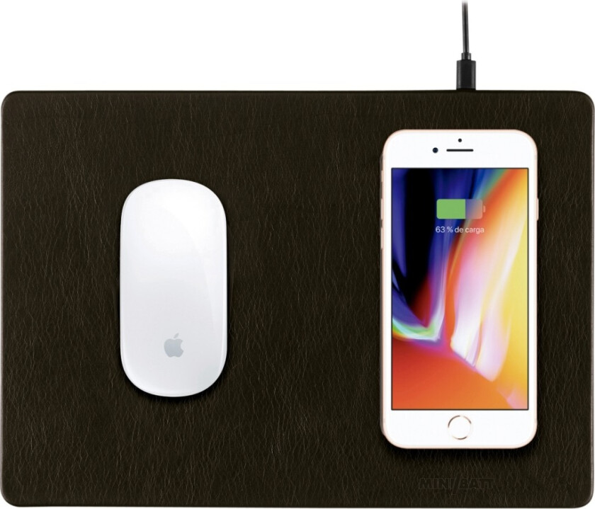 Matte med Trådløs QI-lager MiniBatt Power Pad Svart