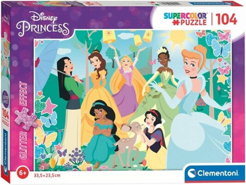 Glitter Puzzle Disney Princess 104pcs. Gulv