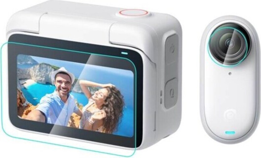 2 in 1 Screen and Lens Tempered Glass Film PULUZ For Insta360 GO 3 (Transparent)