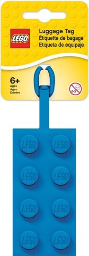 LEGO Classic Bag Tag/Luggage tag BLUE packed on printed card