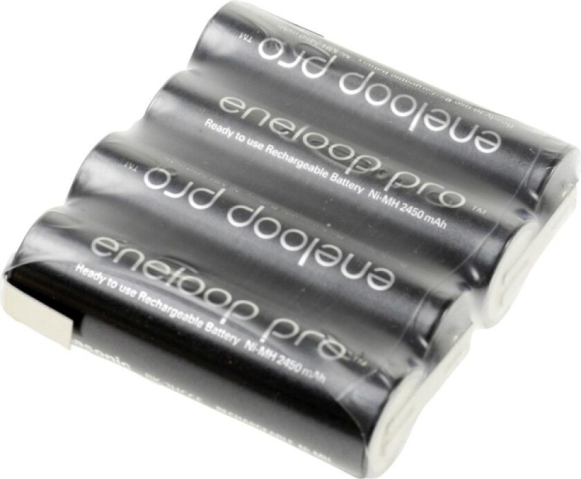 eneloop Pro Reihe F1x4 Batteripakke Celletal: 4 Batteristørrelse: R6 (AA) Z-loddefane NiMH 4.8 V 2450 mAh