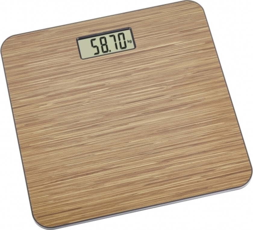 50.1013.08, Elektronisk personvekt, 150 kg, Brun, Rektangel, Plast, LCD