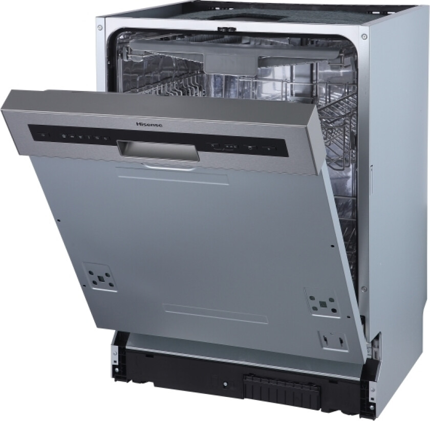 HI620D10X, Halvveis innebygget, Full størrelse (60 cm), Aluminium, Knapper, 14 kuverter, C