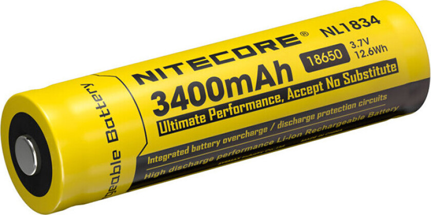 NiteCore NL1834 Special-batteri 18650 Litium 3.7 V 3400 mAh
