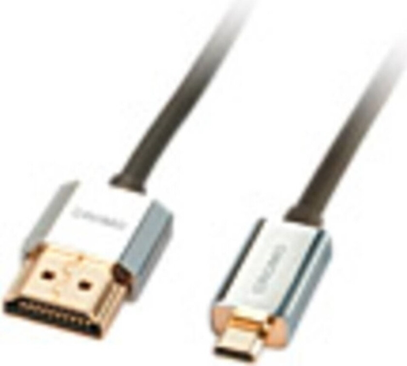 CROMO Slim High Speed HDMI to micro HDMI Cable with Ethernet - HDMI-kabel med Ethernet - 19 pin micro HDMI Type D hann til HDMI hann - 50 cm - skjermet