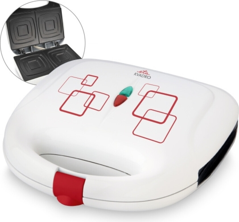 ETA Brødrister Eta ETA Smørbrødsmaskin Kvadro ETA415390000 700 W, Antall tallerkener 1, Antall bakverk 2, Hvit (ETA415390000) - 1848716