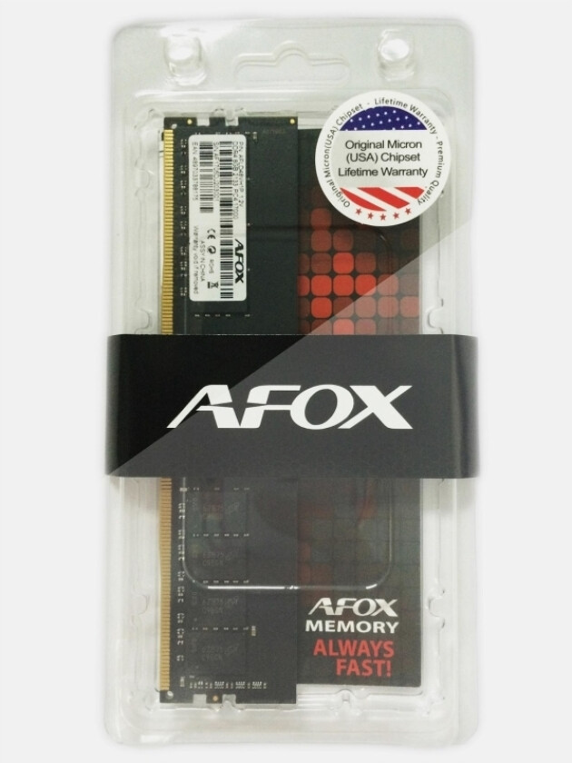 AFOX Memory AFOX DDR4 8GB 3200MHz Micron Chip CL22 XMP2 Rank1 x4