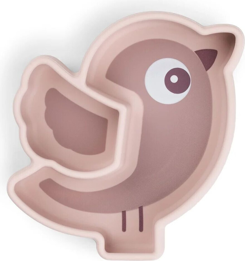 Silikone Stick&Stay Snacktallerken Birdee Pudder