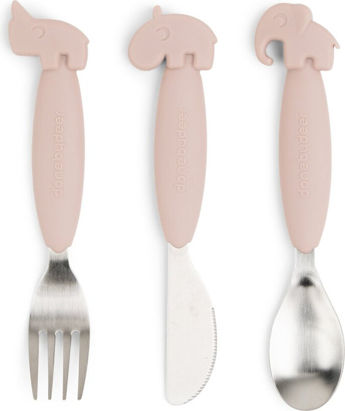 YummyPlus Easy Grip Cutlery Set Powder