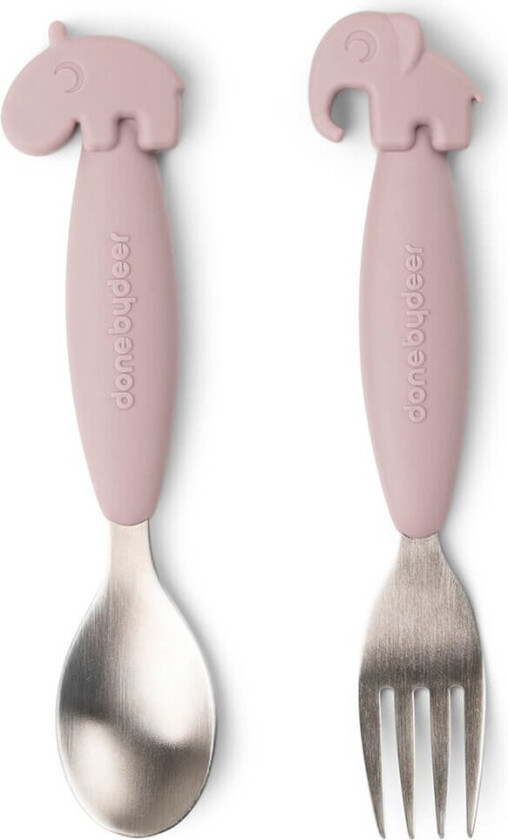 Easy Grip Spoon and Fork Set Powder