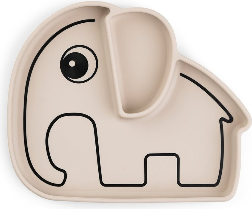 Silicone Stick&Stay Tallerken Elphee Sand