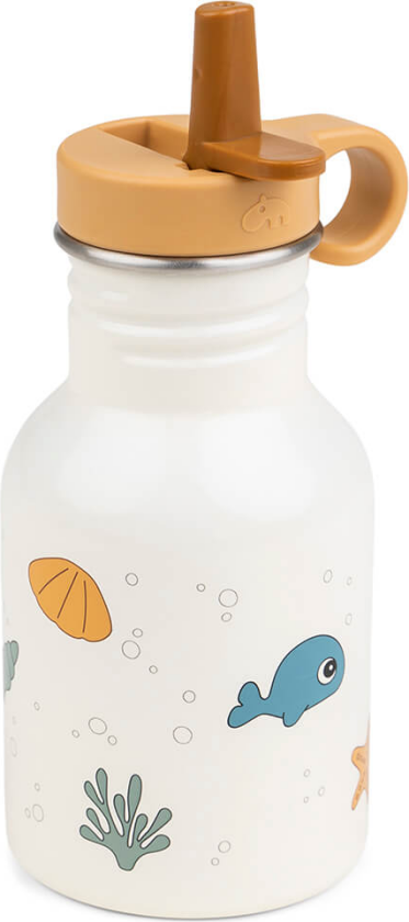 Metal Bottle Sea Friends Beige