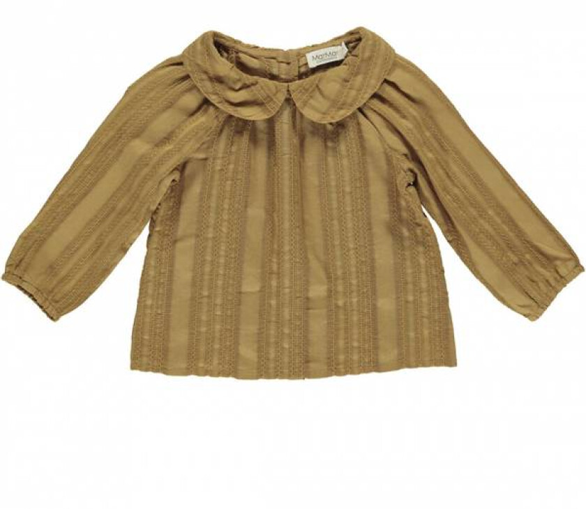 Sennepsgul Marmar Tully Striped Anglaise Bluse