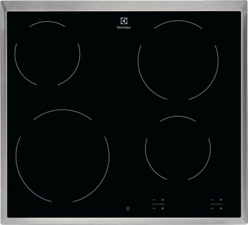 EHF6240XXK, Sort, Innebygget, 57.6 cm, Keramisk, Glass-keramikk, 4 zone(s)