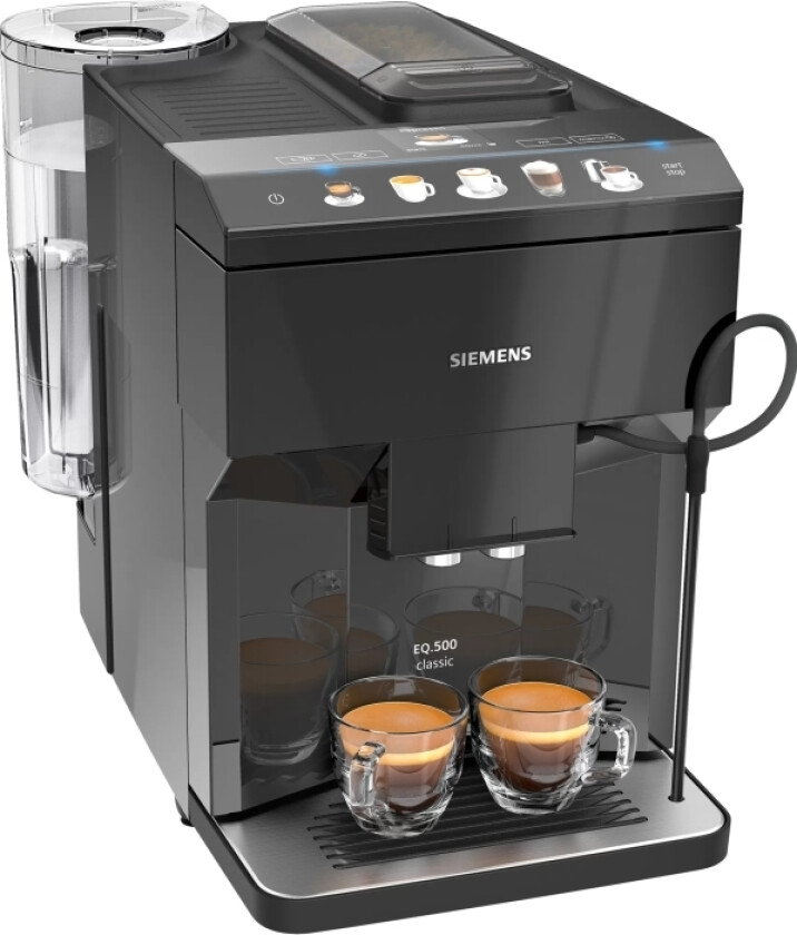 EQ.500 TP501D09, Espressomaskin, 1,7 l, Kaffe bønner, Innebygd kaffekvern, 1500 W, Sort