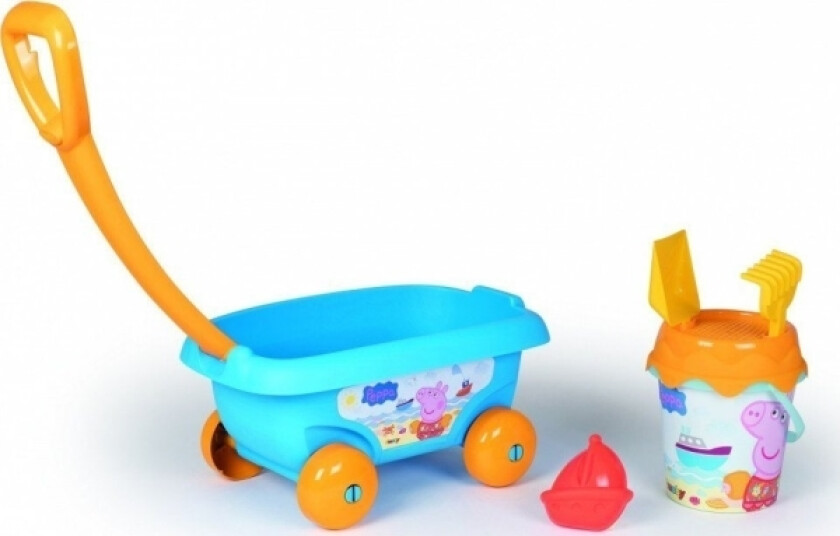 Trolley med Peppa Pig sandtilbehør