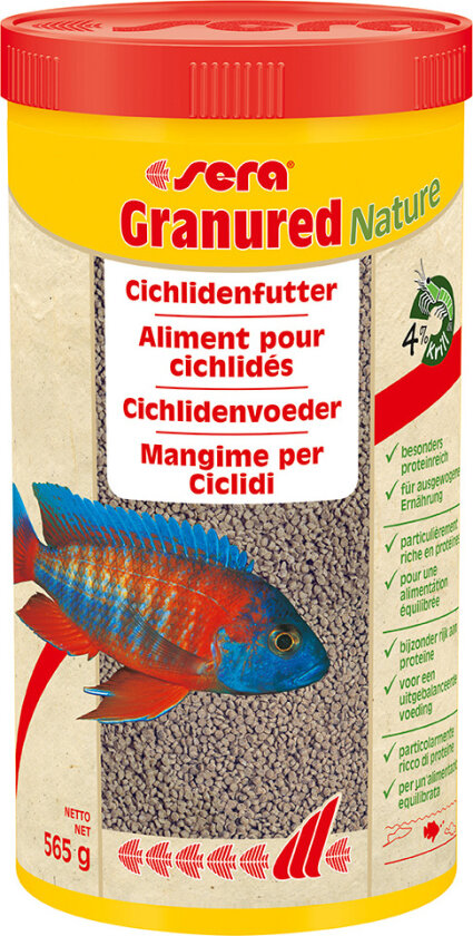 Bilde av sera Granured Nature ciklidefôr - 1000 ml