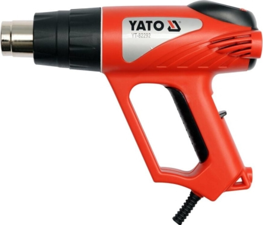 Yato YT-82292, Varmluftspistol, Pistolhåndtak, II, Sort, Grå, Oransje, 500 l/min, 550 °C