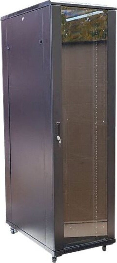 Extralink - Rack skap - står på gulv - svart - 42U - 19