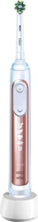 Oral-B X 80354129 elektrisk tannbørste Voksen Oscillerende Tannbørste Rosa gull, Hvit