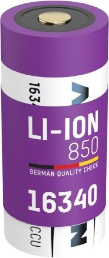 Spesialbatteri 16340 Lithium 3,6 V 850 mAh