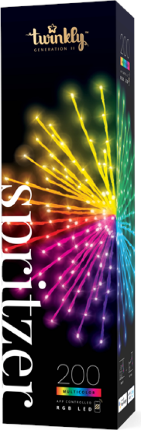 Spritzer - 200 App-controlled RGB LEDs. 40cm Diameter. White Wire.