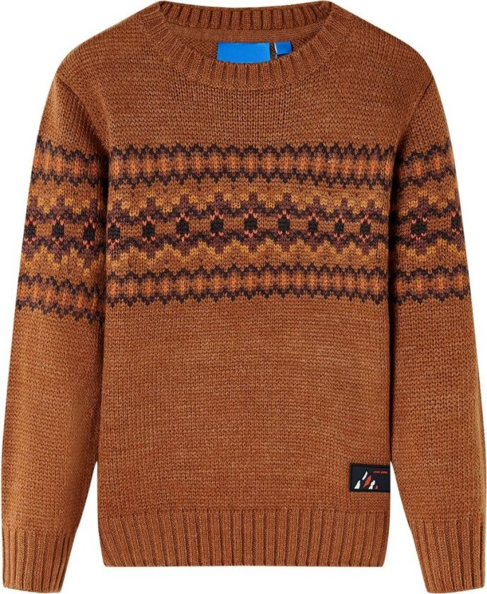 Barnegenser strikket konjakk 128