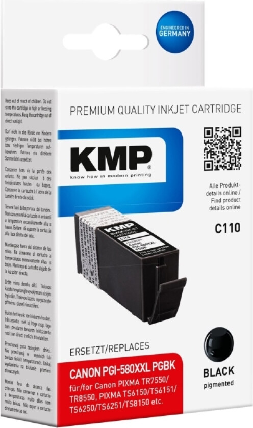 C110 - 25.7 ml - XXL-størrelse - svart - kompatibel - blekkpatron - for Canon PIXMA TS6251, TS6350, TS6351, TS705, TS8252, TS8350, TS8351, TS8352, TS9550, TS9551