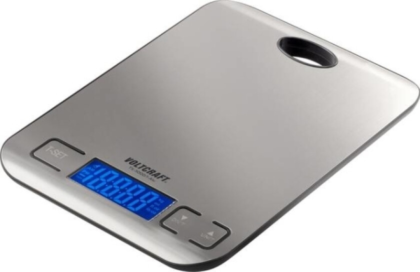 TS-5000/1-ALU, Elektronisk kjøkkenvekt, 5 kg, 1 g, Rustfritt stål, Aluminium, Benkeplate