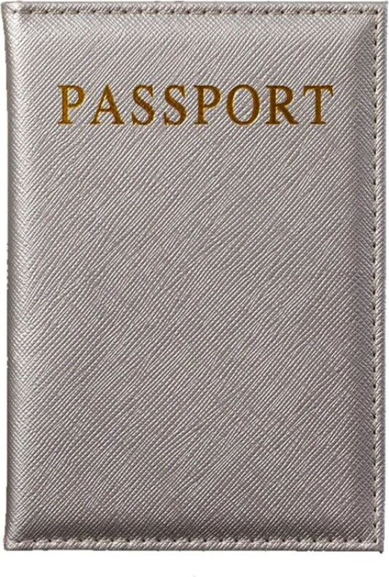 Pass Case Passport Holder White Grey Silver Leather Leather Gold Artific Leather