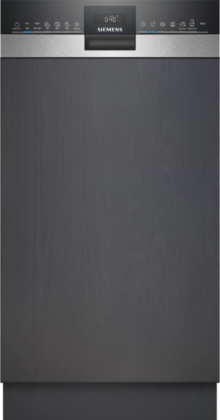 iQ500 SR55ZS10ME, Halvveis innebygget, Slimline (45 cm), Sort, Rustfritt stål, Rustfritt stål, Knapper, TFT