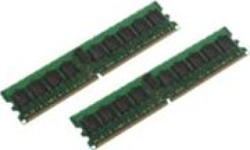 - DDR2 - sett - 4 GB: 2 x 2 GB - DIMM 240-pin - 667 MHz / PC2-5300 - registrert - ECC